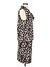 MICHAEL Michael Kors Print Brown Casual Dress Size L - photo 4
