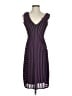 Cachet 100% Polyester Stripes Purple Cocktail Dress Size 4 - photo 1