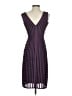 Cachet 100% Polyester Stripes Purple Cocktail Dress Size 4 - photo 2