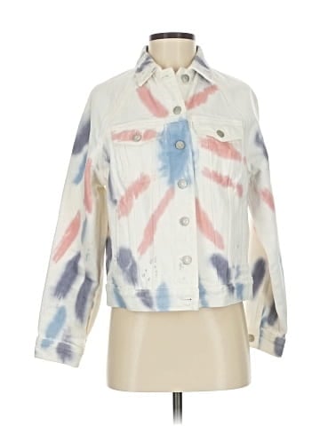 Madewell The Raglan Oversized Jean Jacket: Tie-Dyed Edition (view 1)
