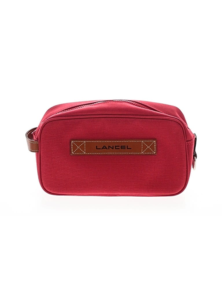 Pre-owned Lancel Makeup Bag In Red