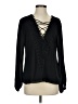Leyden 100% Polyester Black Long Sleeve Blouse Size S - photo 1