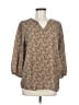 Bobeau 100% Polyester Brown 3/4 Sleeve Blouse Size M - photo 1
