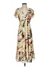 Madewell Print Tan Casual Dress Size 00 - photo 1