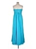 David's Bridal 100% Polyester Blue Cocktail Dress Size 16 - photo 2