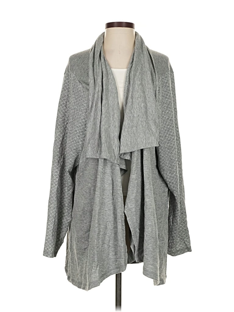 Pre-owned Livi Active Cardigan Sweater In Gray
