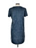 Lavender Brown 100% Polyester Solid Blue Casual Dress Size L - photo 2