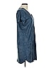 Lavender Brown 100% Polyester Solid Blue Casual Dress Size L - photo 4