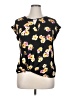 AB Studio Black Short Sleeve Blouse Size XL - photo 1