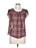 E&M Collection 100% Polyester Red Short Sleeve Blouse Size L - photo 1