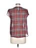 E&M Collection 100% Polyester Red Short Sleeve Blouse Size L - photo 2