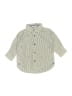Kitestrings 100% Cotton Chevron-herringbone Green Long Sleeve Button-Down Shirt Size 6-9 mo - photo 1