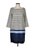 Zara Basic 100% Polyester Stripes Blue Casual Dress Size S - photo 1
