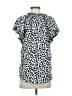 Jade 100% Polyester Animal Print Silver Short Sleeve Blouse Size S - photo 2