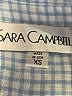 Sara Campbell Checkered-gingham Blue Long Sleeve Blouse Size XS - photo 7