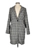 Adrianna Papell Plaid Gray Coat Size M - photo 1