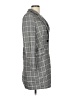 Adrianna Papell Plaid Gray Coat Size M - photo 4
