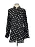 Chico's 100% Polyester Hearts Black Long Sleeve Blouse Size Sm (0) - photo 1