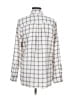 Madewell Checkered-gingham Silver Long Sleeve Blouse Size M - photo 2