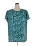 Shein Curve 100% Polyester Teal Short Sleeve Blouse Size 18 Plus (3) - photo 1