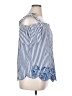 Dizzy Lizzy 100% Cotton Blue Short Sleeve Blouse Size XL - photo 4