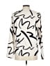 Unbranded 100% Polyester Print Ivory Long Sleeve Blouse Size L - photo 2