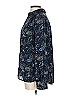 H&M 100% Polyester Paisley Blue Long Sleeve Blouse Size 10 - photo 5