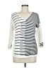 Marble 100% Cotton Stripes White Pullover Sweater Size M - photo 1