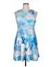 Dana Davis Tie-dye Blue Cocktail Dress Size XL (petite) - photo 1