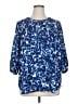 Not Your Daughter's Jeans 100% Polyester Blue 3/4 Sleeve Blouse Size 0X - photo 1