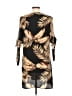 Unbranded 100% Polyester Print Brown Casual Dress Size L - photo 2