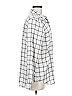 Madewell Checkered-gingham Silver Long Sleeve Blouse Size M - photo 4