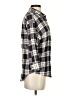 R13 Plaid Gray 3/4 Sleeve Button-Down Shirt Size S - photo 4