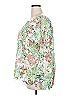 Lane Bryant 100% Polyester Floral White Short Sleeve Blouse Size 20 - photo 5