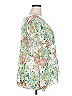 Lane Bryant 100% Polyester Floral White Short Sleeve Blouse Size 20 - photo 4