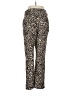J.Crew 100% Polyester Animal Print Brown Casual Pants Size 6 - photo 2