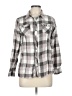 Assorted Brands 100% Cotton Plaid Gray 3/4 Sleeve Button-Down Shirt Size L - photo 1