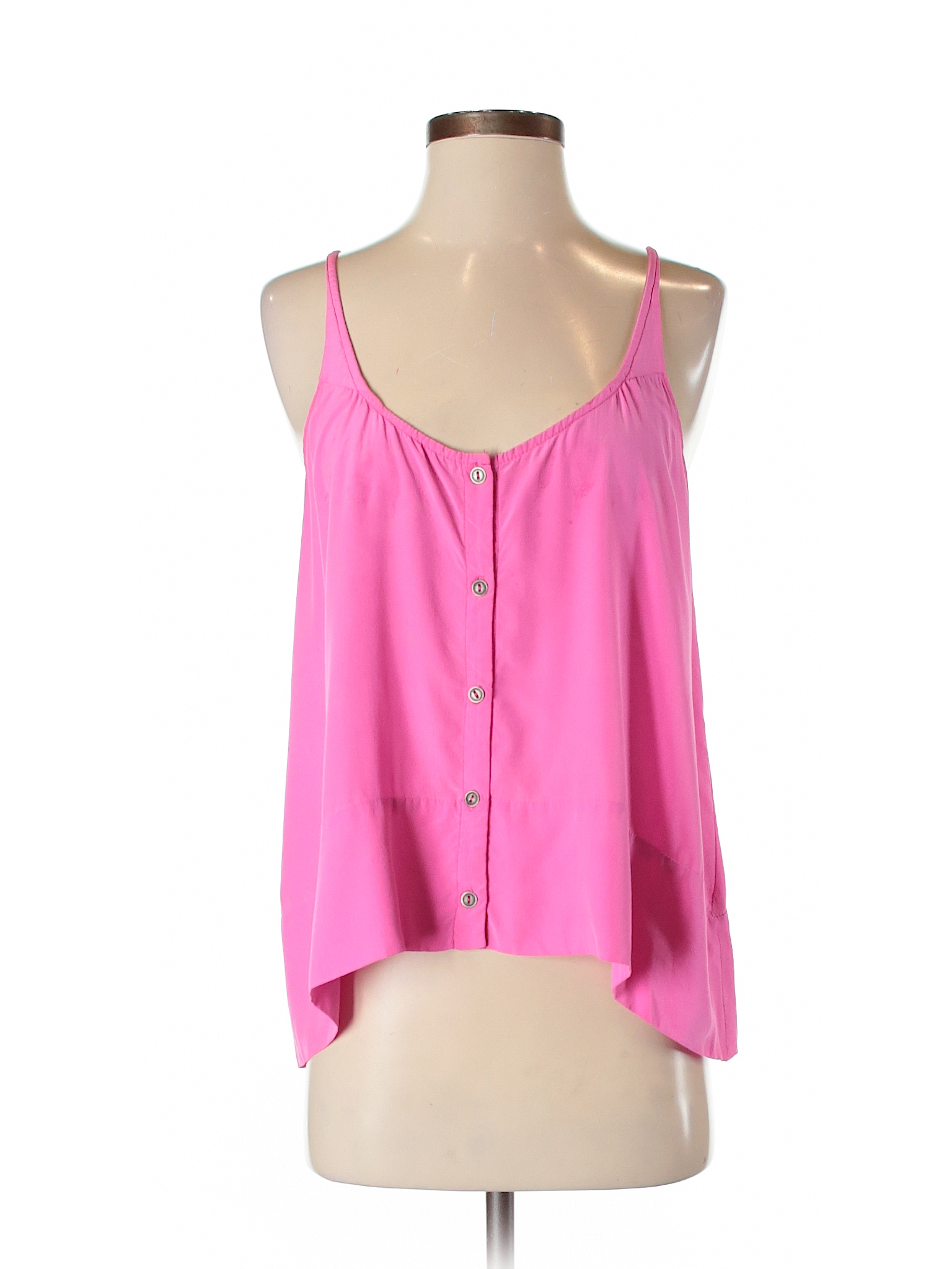 MYNE 100% Silk Solid Pink Sleeveless Silk Top Size 4 - 95% off | thredUP