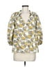 SECULAR 100% Cotton Yellow 3/4 Sleeve Blouse Size M - photo 1