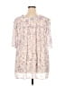 Torrid 100% Polyester Ivory Short Sleeve Blouse Size 5X Plus (5) - photo 2