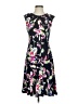 Wisp Print Black Cocktail Dress Size 2 - photo 1