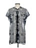 CAbi 100% Polyester Silver Short Sleeve Blouse Size XS - photo 2