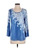 Bob Mackie Blue 3/4 Sleeve T-Shirt Size XS - photo 1