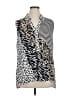 Alfani Animal Print Black Sleeveless Blouse Size 16 - photo 1