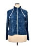 Feathers Metallic Blue Track Jacket Size 3X - photo 1