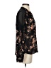 Madison Marcus 100% Silk Floral Black Long Sleeve Silk Top Size S - photo 4