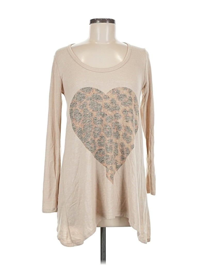 Pre-owned Go Couture Pullover Sweater In Tan