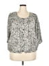 Relativity Gray 3/4 Sleeve Blouse Size 2X - photo 1