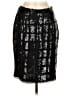 Chetta B 100% Silk Graphic Black Silk Skirt Size 6 - photo 1