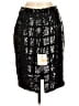 Chetta B 100% Silk Graphic Black Silk Skirt Size 6 - photo 2